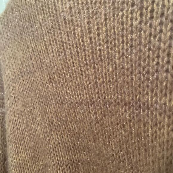 Easel Brown and Orange Striped Cardigan Sweater - Picture 8 of 10